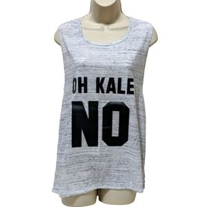 NWT Light Gray "Oh Kale NO" Tank Top